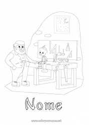 Colorare per personalizzare Pinocchio Fiaba