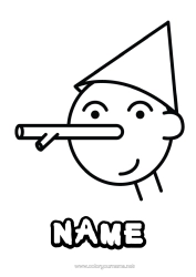 Colouring to customise Pinocchio Fairy Tale
