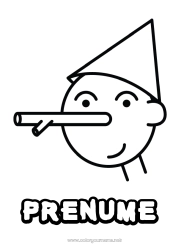 Pagină de colorat personalizată Pinocchio Poveste cu zâne