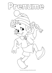 Pagină de colorat personalizată Desene de colorat cu spiriduși Leprechaun Pinocchio Poveste cu zâne