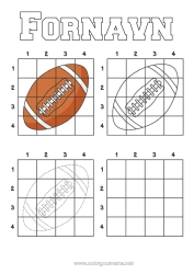 Gratis fargelegging Sport Barnaktiviteter Super Bowl Rugby Rugbyball Lagidrett
