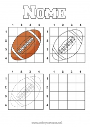 Desenho grátis Esporte Atividades para Crianças Super Bowl Rúgbi Bola de rúgbi Sports d'équipe