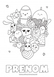 Coloriage gratuit Mignon Kawaii