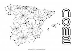 Disegno gratuito Geografia Spagna Paesi Mappa dei paesi