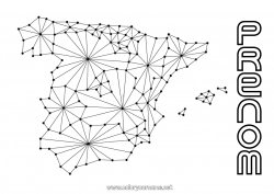 Dessin gratuit Géographie Espagne Pays Carte des pays