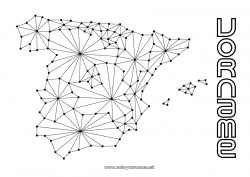 Kostenlose Malvorlage Geografie Spanien Land Landkarten
