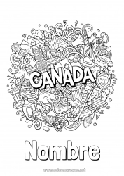 Dibujo libre Geografía Canadá Dibujos complejos para colorear País