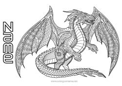 Free colouring Dragon Animal Fantastic Dragons, unicorns, and fantastical creatures