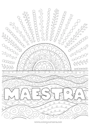 Colorazione gratuita Estate Sole Mare Mi manchi Onde