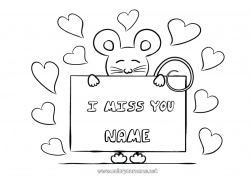 Free drawing Mouse Animal I miss you Forest animals Sign