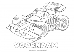 Kleurplaat aanpassen Sport Voertuigen Auto Formule 1 Race Auto's, busjes en campers Motorsporten