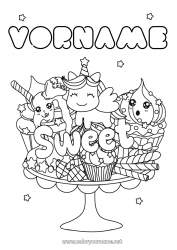 Kostenlose Zeichnung Niedlich Kawaii Essen Leckereien, Süßigkeiten