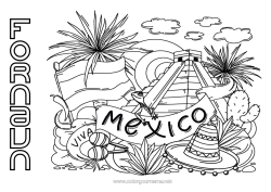 Gratis fargelegging Geografi Mexico Land Sombrero