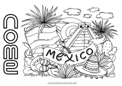 Disegno gratuito Geografia Messico Paesi Sombrero