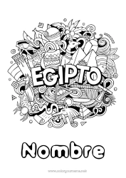 Dibujo libre Geografía Egipto Dibujos complejos para colorear País Faraón Historia
