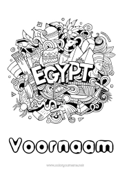Gratis kleurplaat Geografie Egypte Complex Kleurplaten Land Farao Geschiedenis