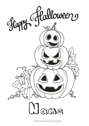 Colouring to customise Pumpkin Halloween Halloween Sign-Up