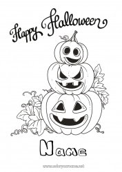 Free coloring Pumpkin Halloween Inscription 