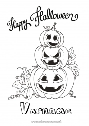Kostenlose Malvorlage Kürbis Halloween Beschriftung 