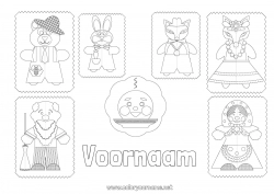 Gratis kleurplaat Vos Sprookje Rolcake Bosdieren Verhalen voor Kinderen