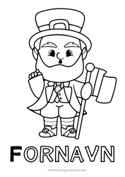 Gratis tegning Irland St. Patricks festdag Leprechaun