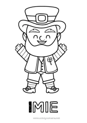Kolorowanka za darmo Irlandia Święto Świętego Patryka Leprechaun - Leprechaun