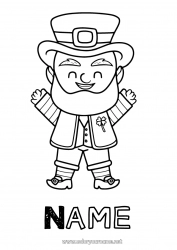 Free drawing Ireland Saint Patrick's Day Leprechaun