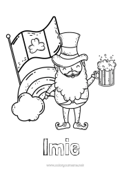 Rysunek za darmo Irlandia Święto Świętego Patryka Leprechaun - Leprechaun Napój Kraj Piwo