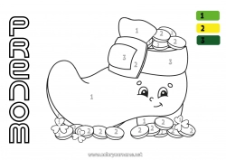 Coloriage gratuit Coloriages magiques Activités enfants Irlande Fête de la Saint Patrick Leprechaun