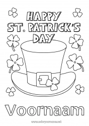 Gratis tekening Klaver Ierland Saint Patrick's Day Leprechaun Hoed