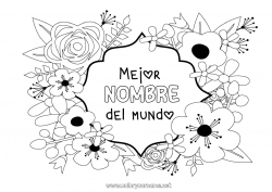 Dibujo libre Flores Mamá Abuela Feliz día de fiesta Amigo