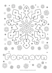 Gratis tegning Snø Vinter Mandala Snøfnugg