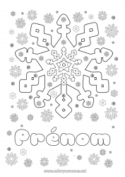 Dessin gratuit Neige Hiver Mandala Flocons de neige