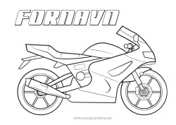 Gratis tegning Kjøretøy Motorsykkel Tohjulinger