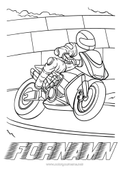 Gratis färgläggning Sport Fordon Kurs Motorcykel Tvåhjuliga fordon