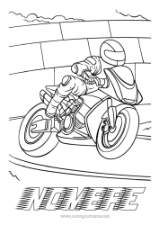 Colorear gratis Sport Vehículos Carrera Moto Vehículos de dos ruedas