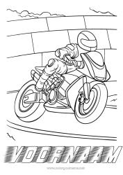 Gratis tekening Voertuigen Race Motor Tweewielers