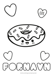 Gratis tegning Sød Kawaii Donuts