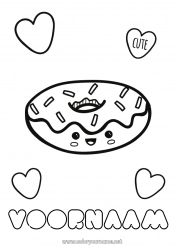 Gratis tekening Schattig Kawaii Donuts