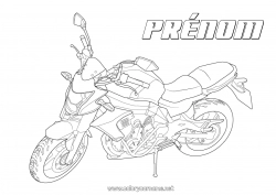 Coloriage gratuit Véhicules Moto Véhicules à deux roues