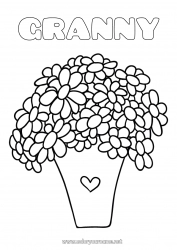 Child coloring page Flowers Happy feast day ! Spring Vase