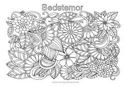 Farvelægningssiden for børn Blomster God fest
