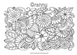 Child coloring page Flowers Happy feast day !