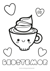 Gratis farvelægning Sød Kawaii Kaffe Drik