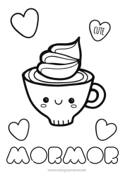 Gratis färgläggning Söt Söt Kafé Dryck