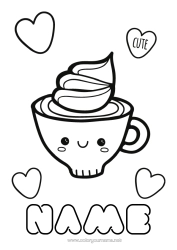 Free colouring Cute Cute Café Drink