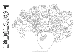 Gratis fargelegging Blomster God fest! Vase Margrethe