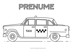 Desen liber de colorat Vehicule Mașină SUA New York Taxi Camioane și vehicule utilitare Mașini, furgonete și autorulote Meserii în transport