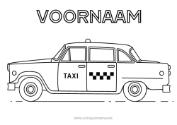 Gratis tekening Auto VS New York Taxi Vrachtwagens en bedrijfsvoertuigen Auto's, busjes en campers Vervoersberoepen