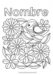 Dibujo libre Flores Pájaro Primavera Animales Aves y mamíferos voladores